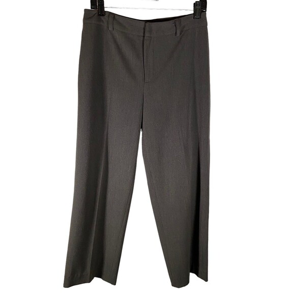 Rafaella Women's Gray Flat Front Cropped Slacks Trousers Career Petite Size‎ 10 - Picture 1 of 8